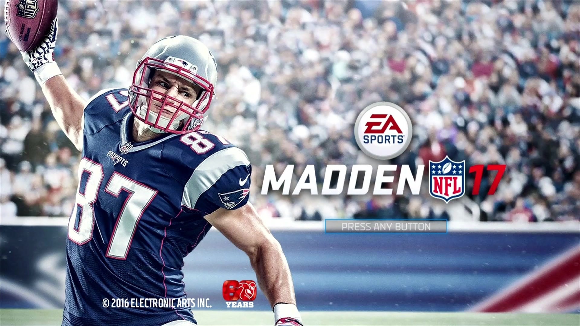 Madden NFL 17 title screen for Xbox 360